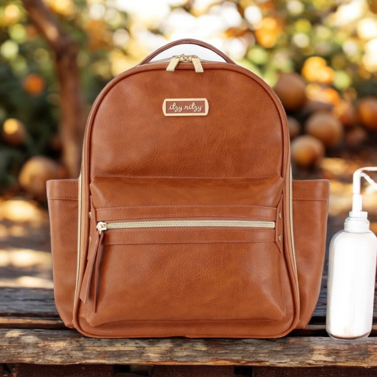 Mini Diaper Bag Backpack (Cognac)