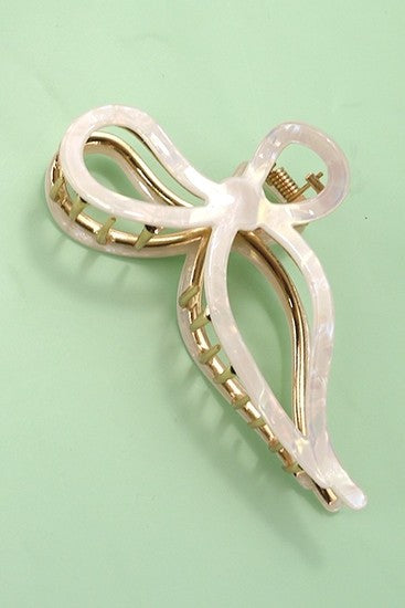 Jumbo Cellulose Casting Bow Hair Claw Clips