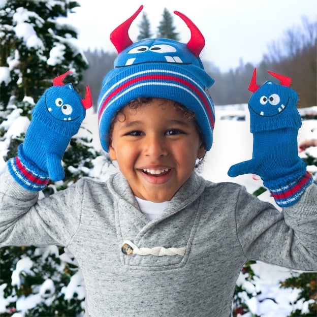 Monster Fingerless Gloves w/ Flap