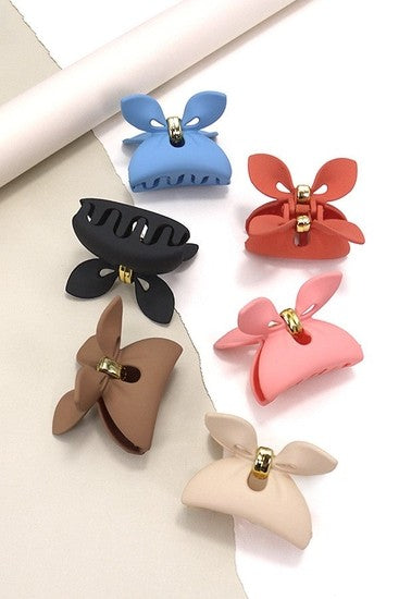 Matte Bow Hair Claw Clips