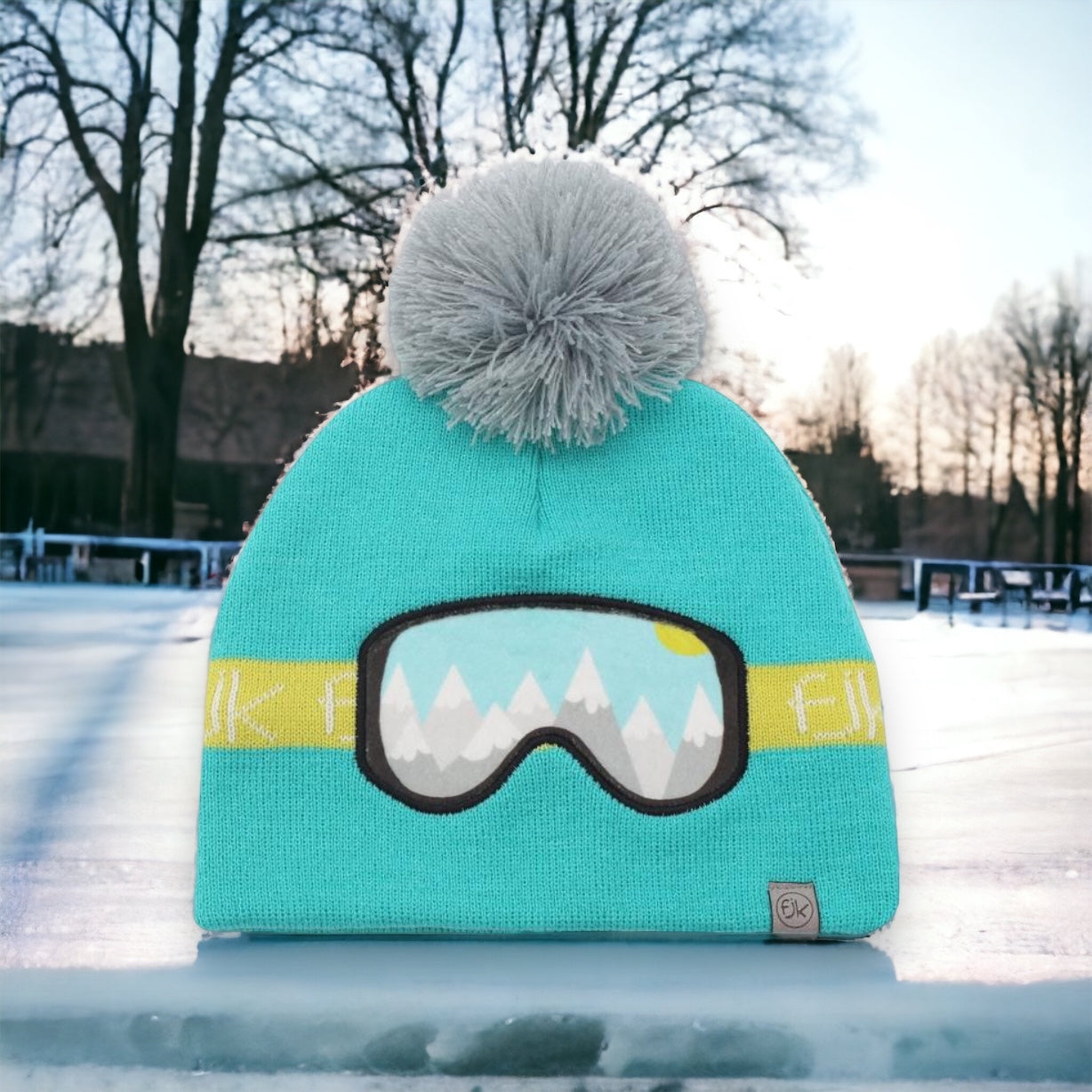 Beanie Ski Goggles Teal