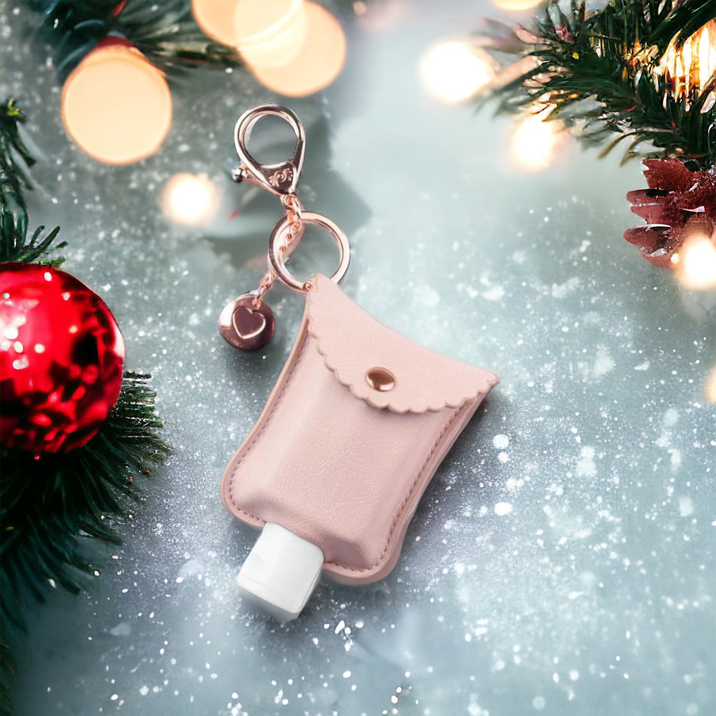 Cute ‘n Clean Hand Sanitizer Keychain (blush)