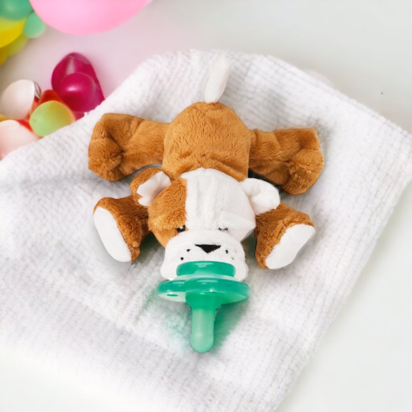 Paci-Plushies Buddies Bulldog Pacifier