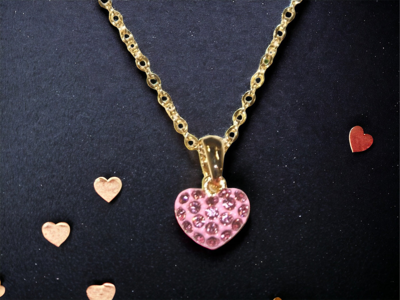 Pink Diamanté Heart
