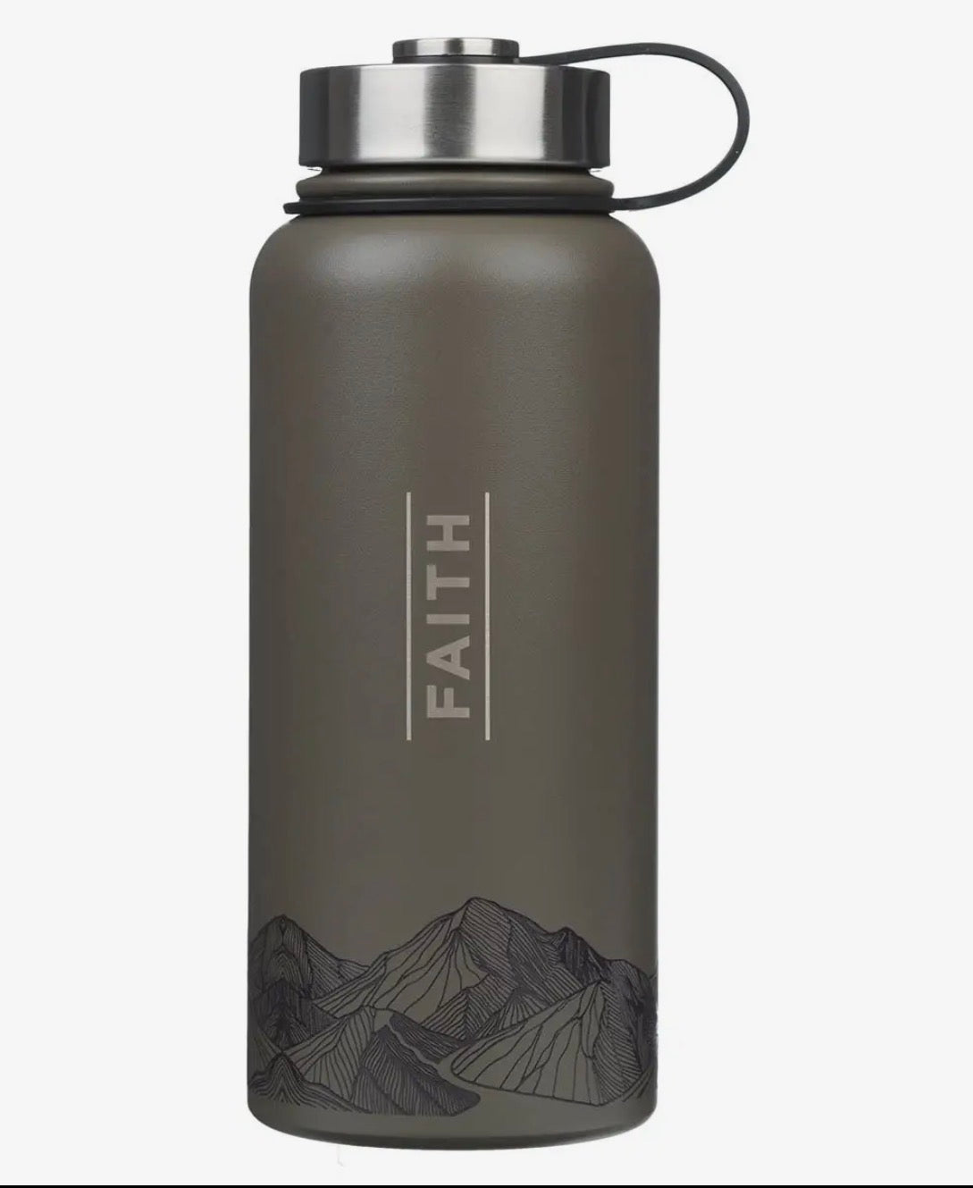 Faith Stainless Steel Water Bottle - Dusty Brown
