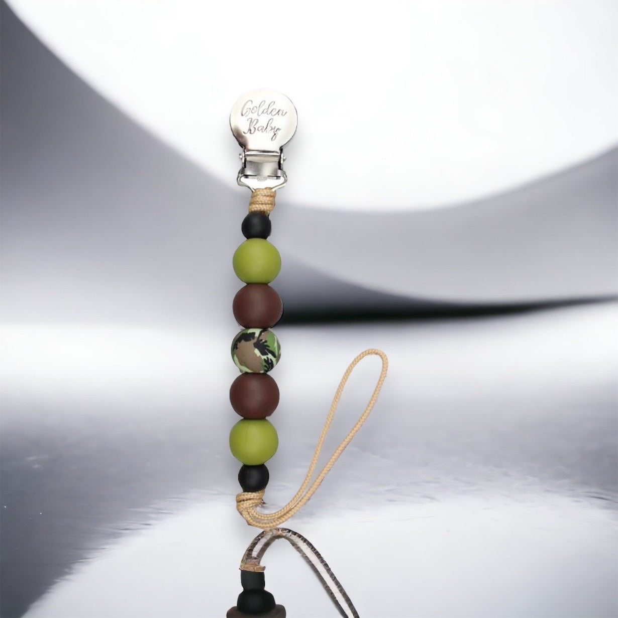 Camo Accent Pacifier Clip