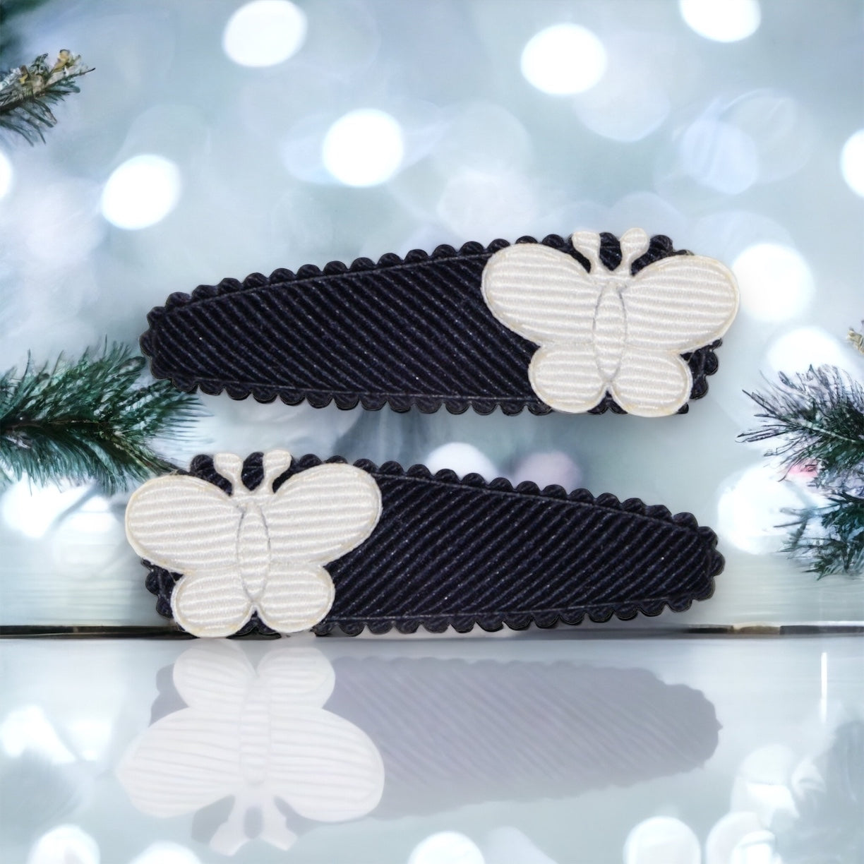 Grosgrain Butterfly Hair Snaps