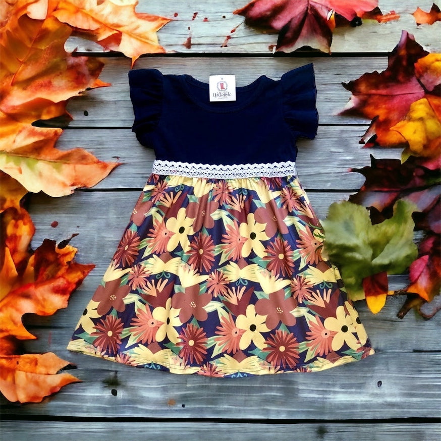 Floral Velvet Holiday Dress