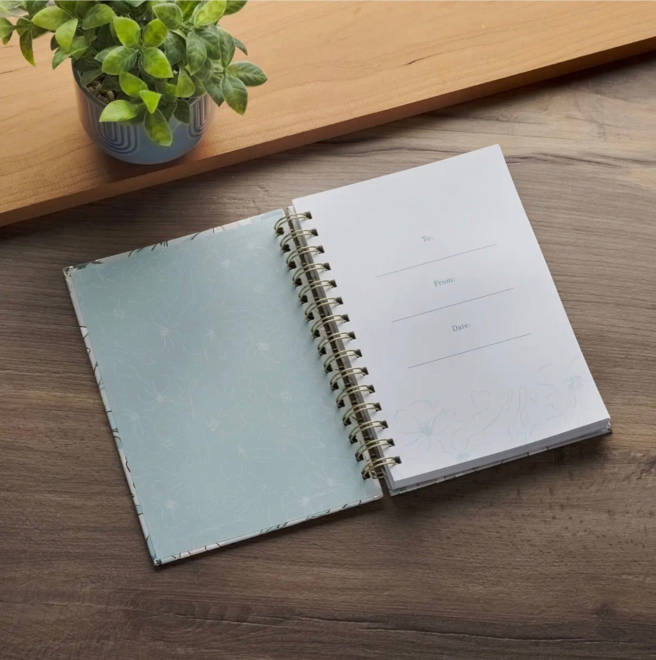 *NEW* Commit to the Lord Spiral Journal - Pale Blue Floral