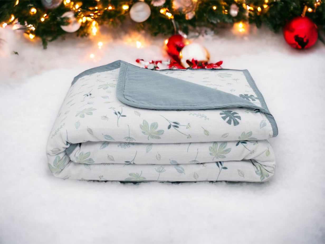 Organic Muslin Blanket (banana leaf)