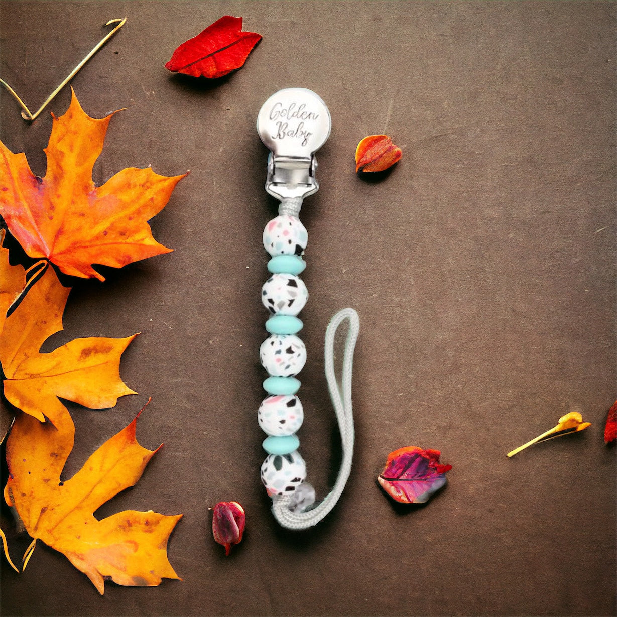 Terrazo Pacifier Clip