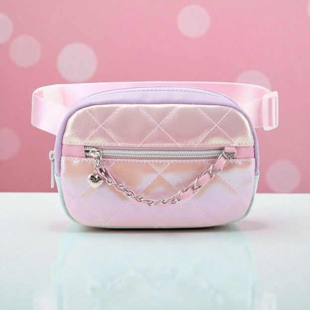 Metallic Quilted Pink Fanny Pack
