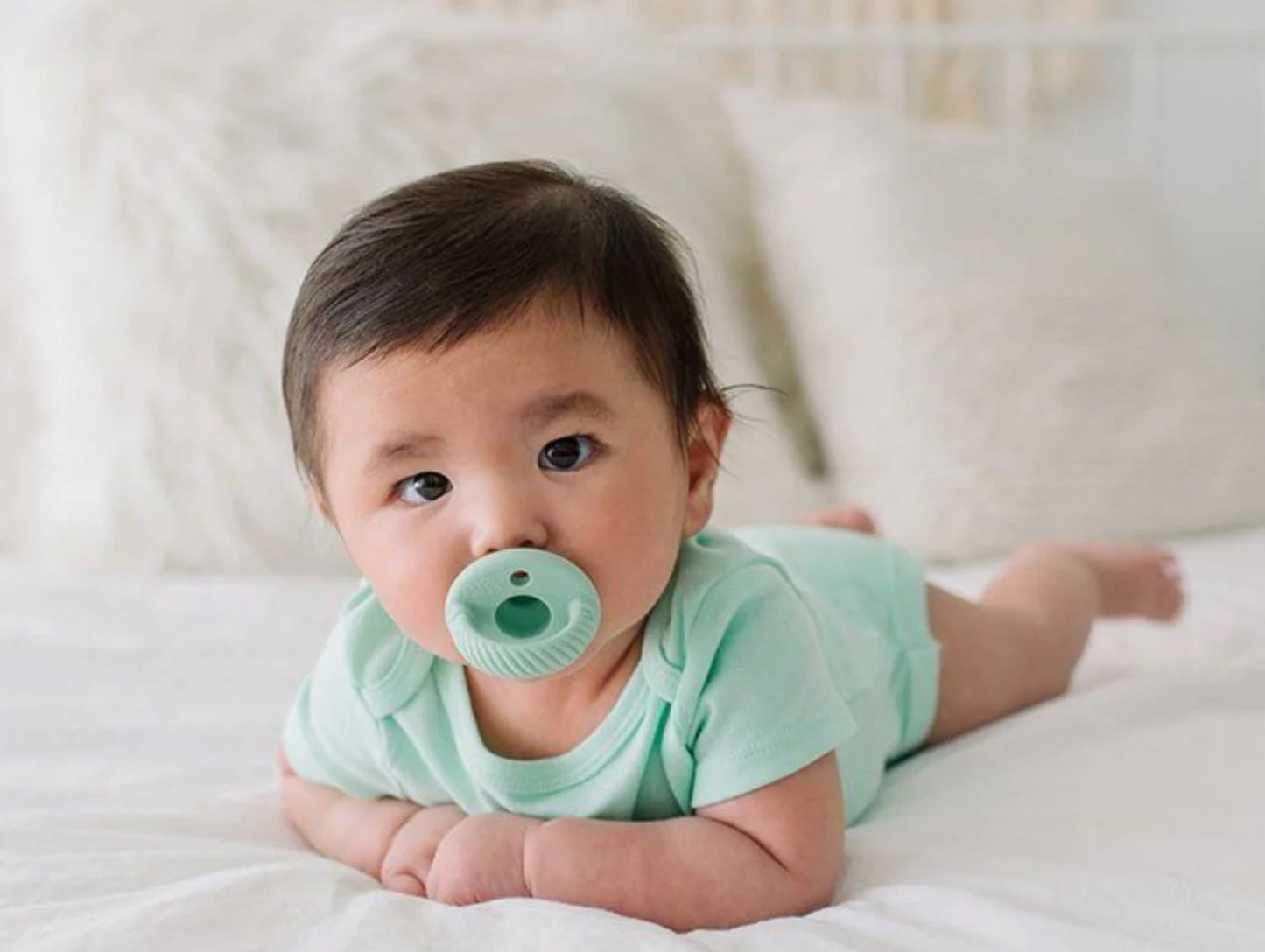 Sweetie Soother Pacifier Set 2pc Robin’s Egg Blue (+) Navy Cables 0-6mo