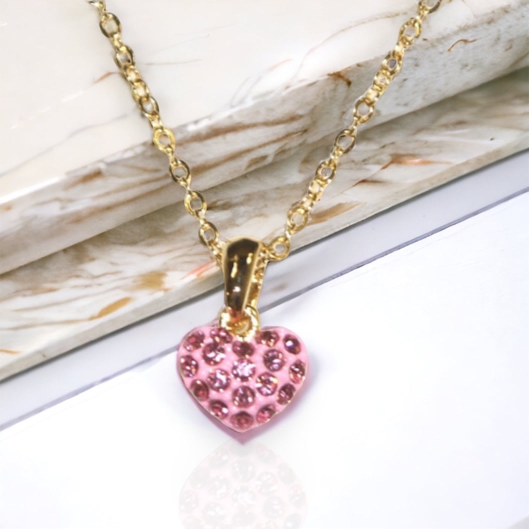 Pink Diamanté Heart