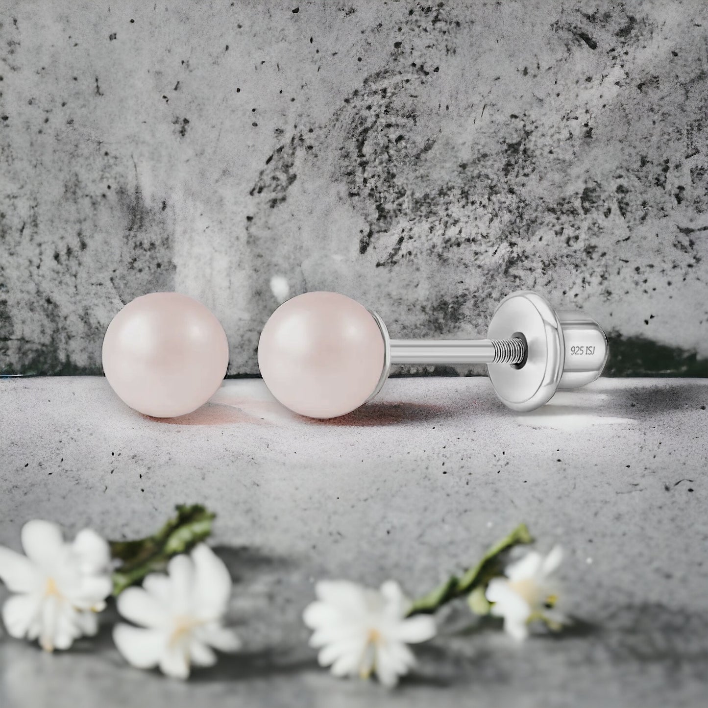 Pink Pearl Earrings