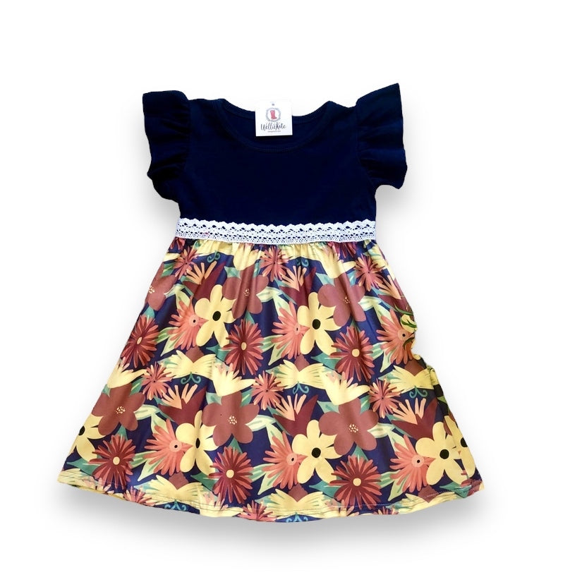 Floral Velvet Holiday Dress