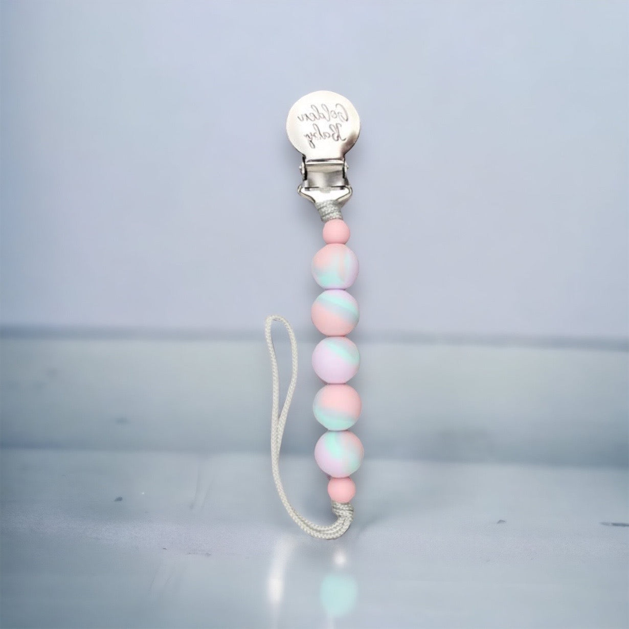Cotton Candy Pacifier Clip