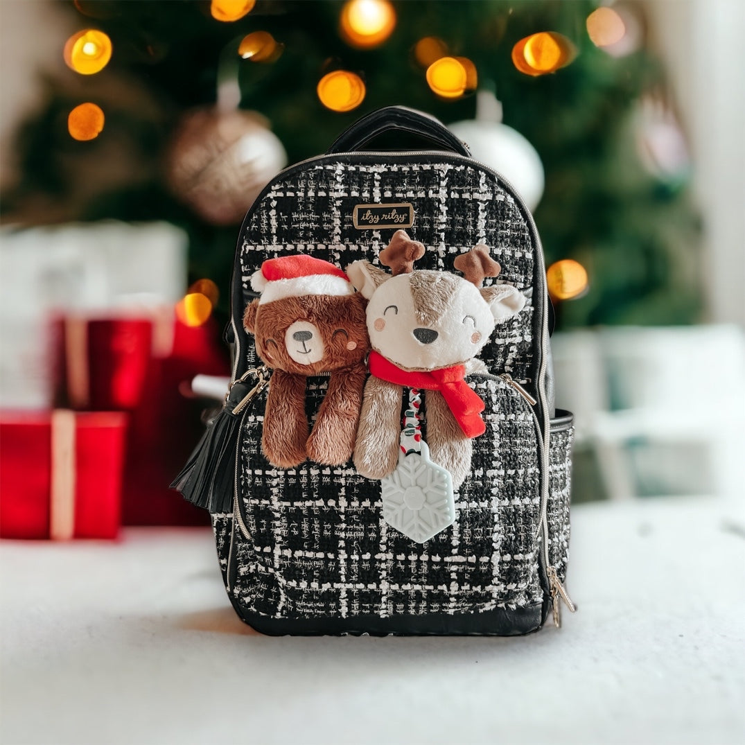 Itzy Lovey Holiday Reindeer Plush and Teether