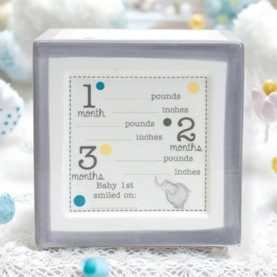 Announcement Block Ceramic Keepsake Bank. *NEW