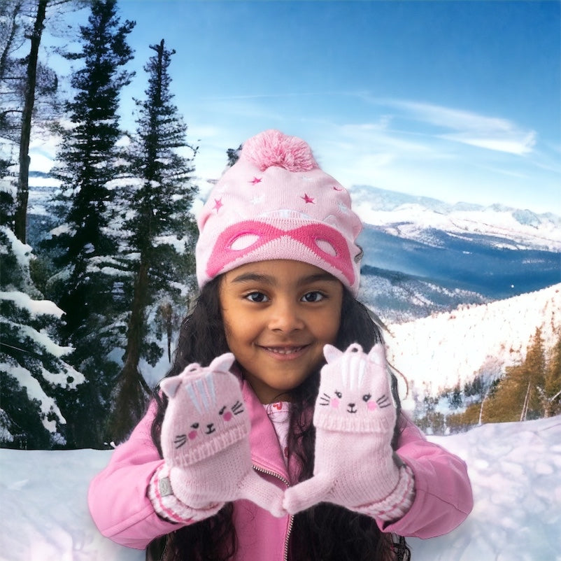 Cat Fingerless Gloves w/ Flap