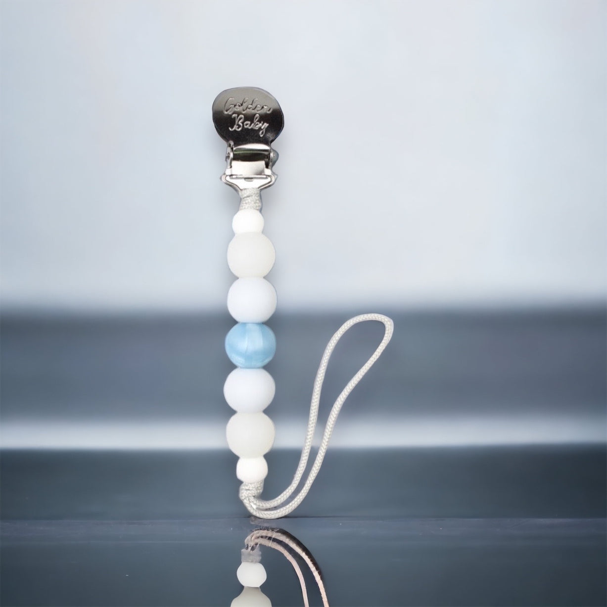 Baby Blue Pacifier Clip