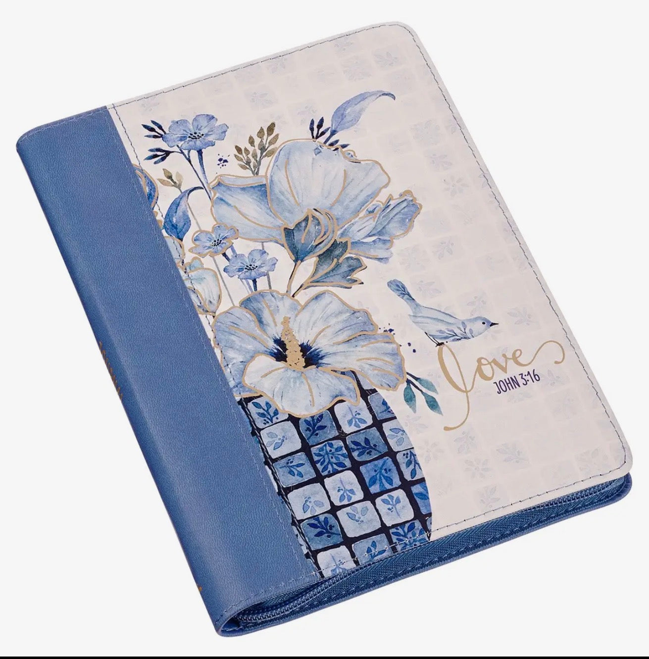 *NEW* Love Blue Floral Zipper Closure Journal