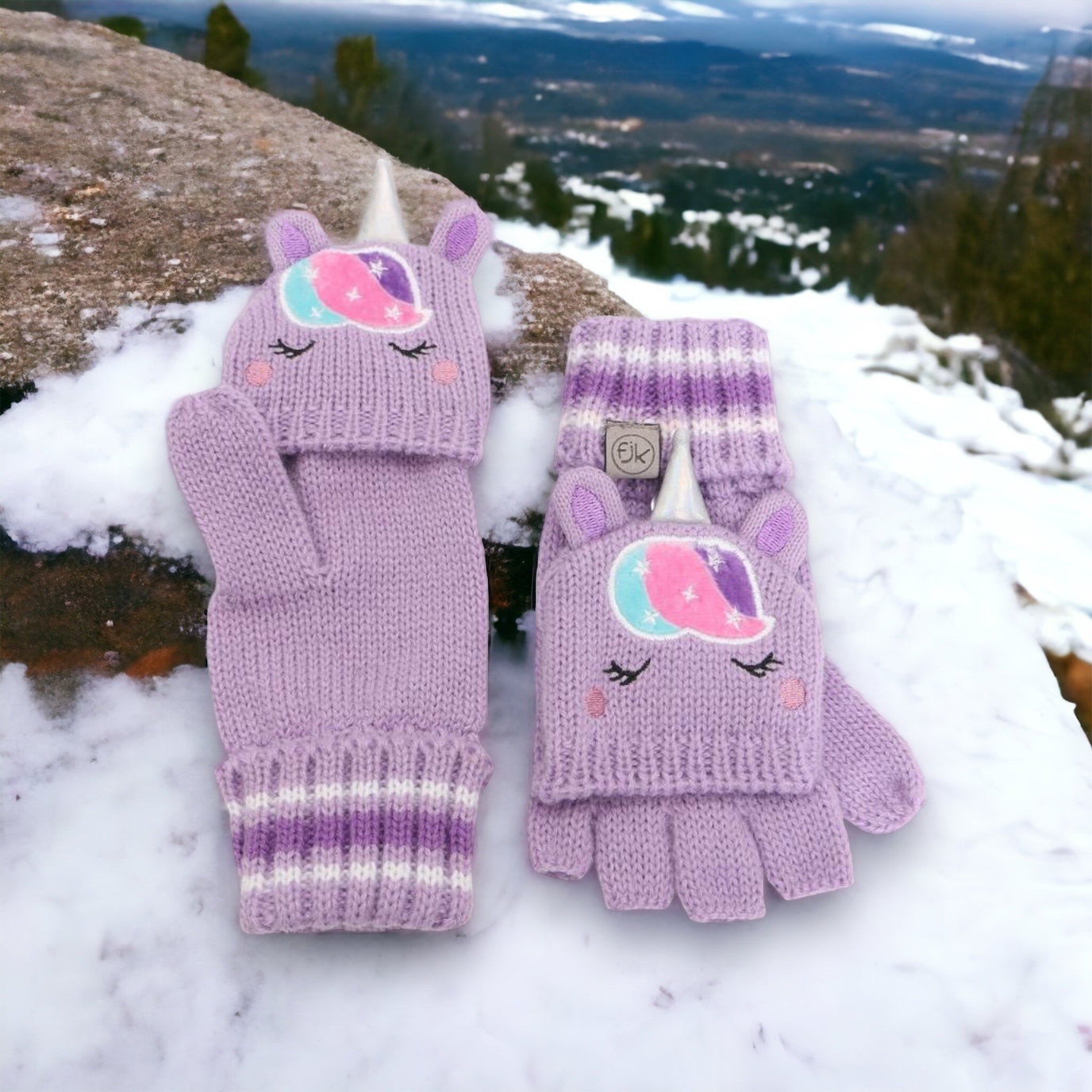 Unicorn Fingerless Gloves w/ Flap