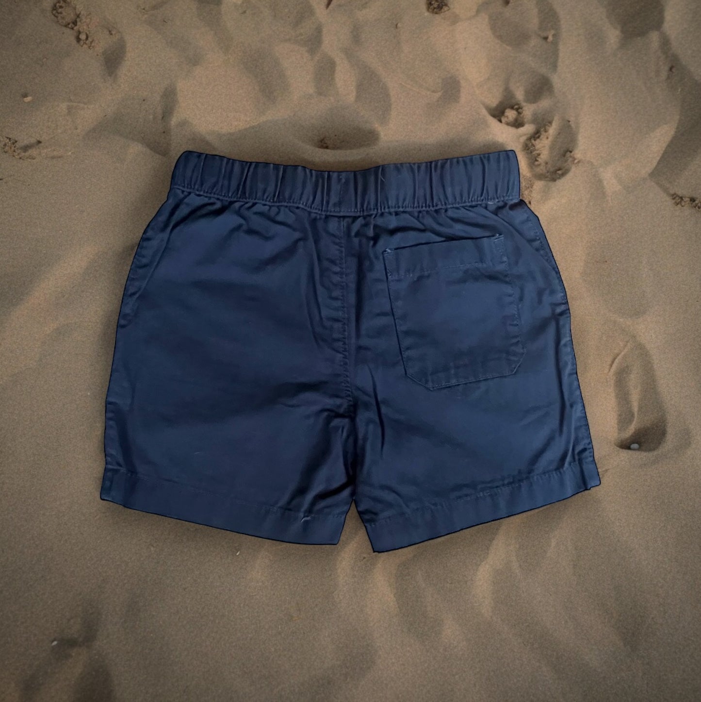 Dark Blue Drawstring Shorts