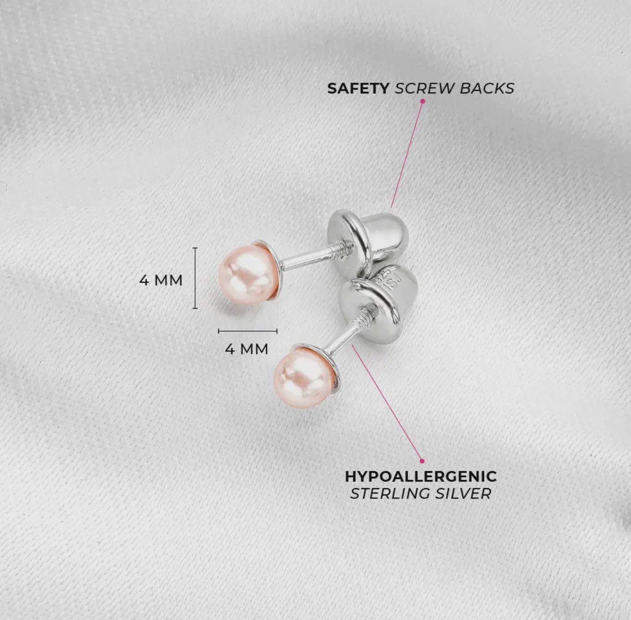 Pink Pearl Earrings