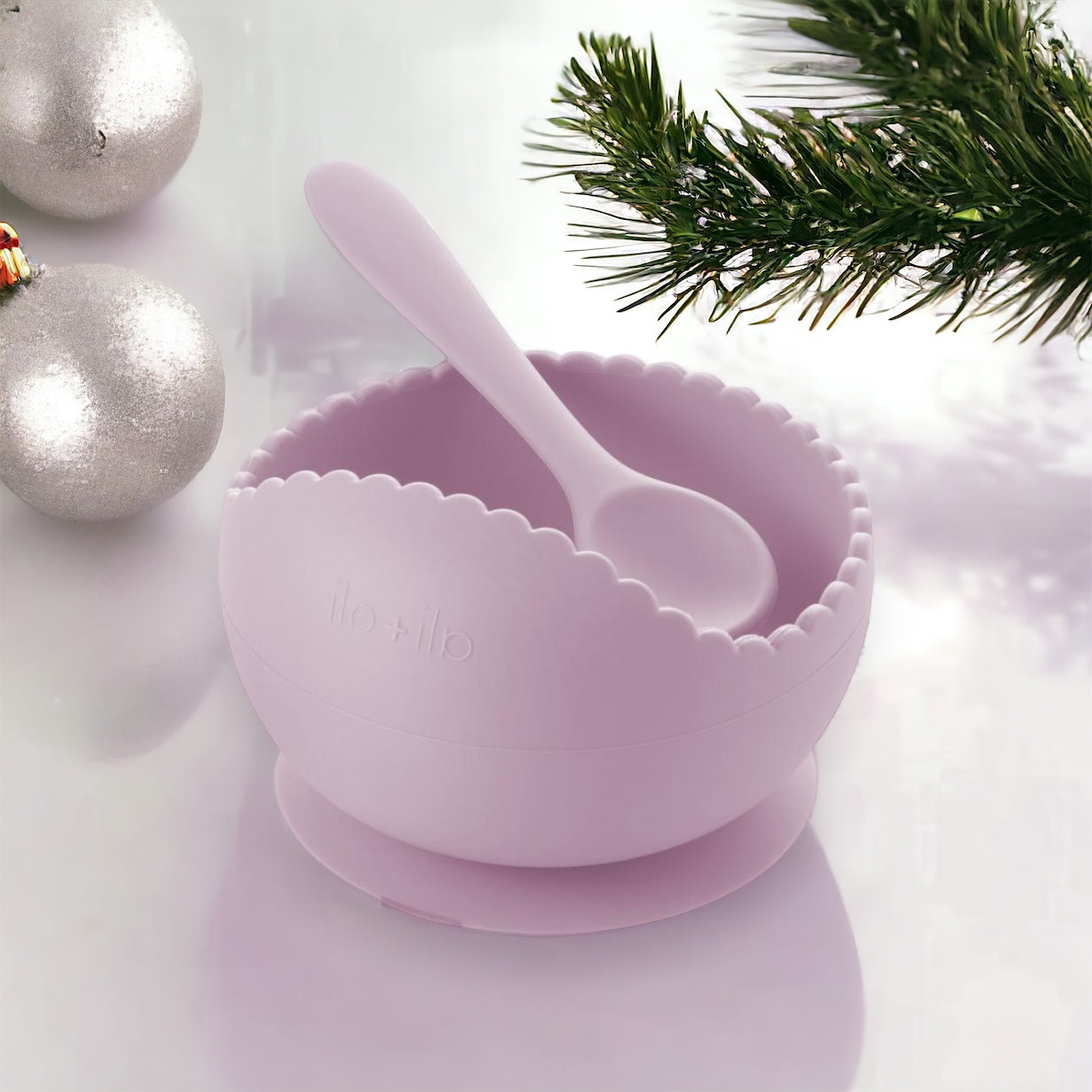 Wavy Bowl & Spoon Set (lilac)