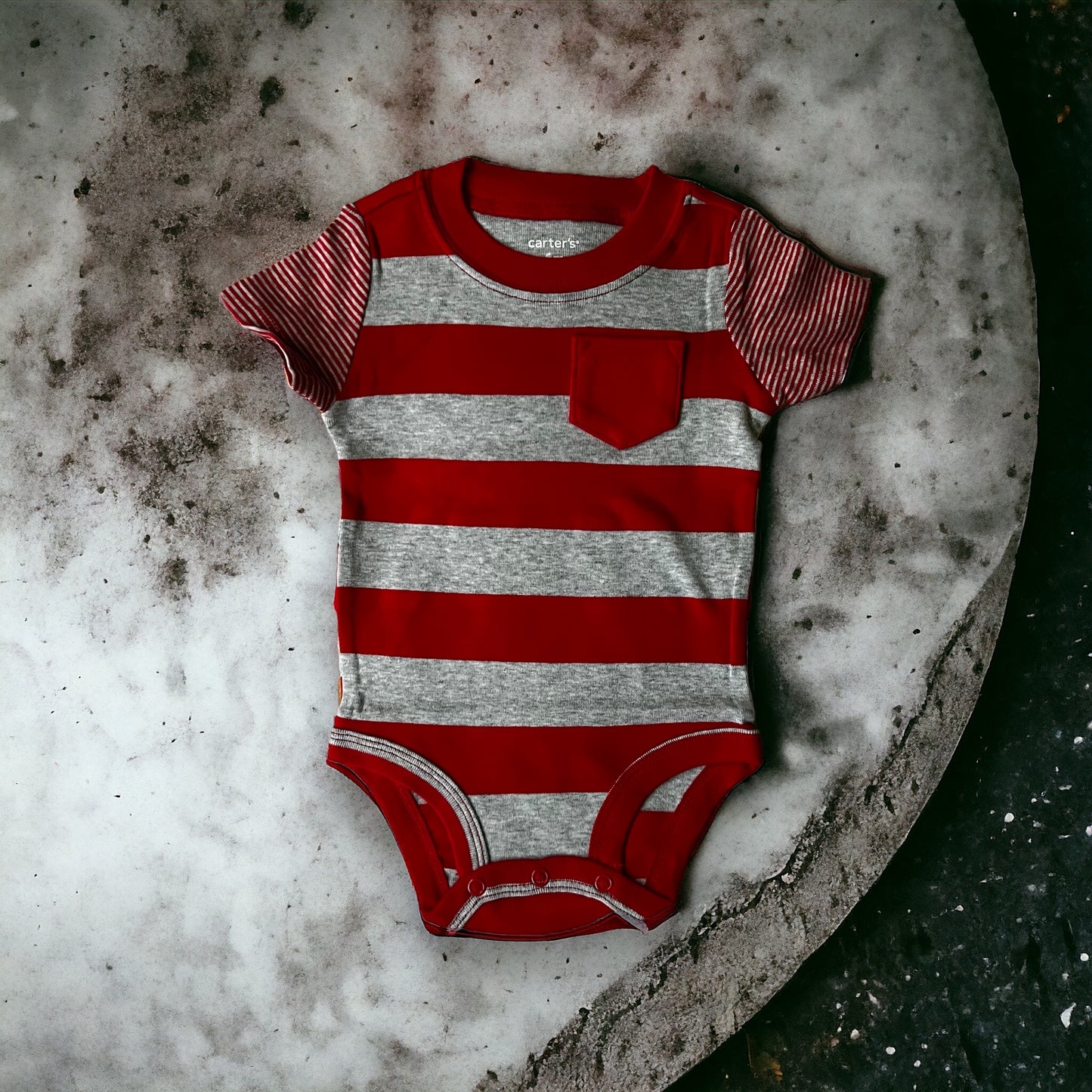 Red Striped Onsie