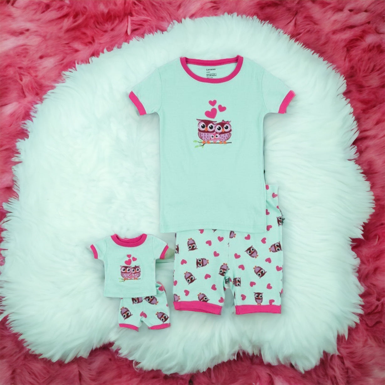 Baby Girl & Doll Matching Owl PJs