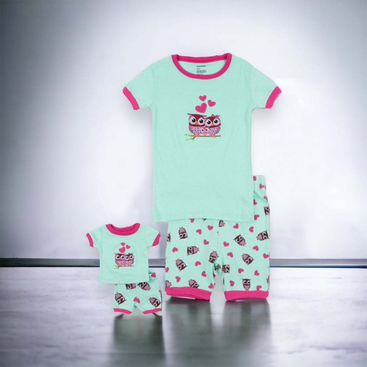 Baby Girl & Doll Matching Owl PJs