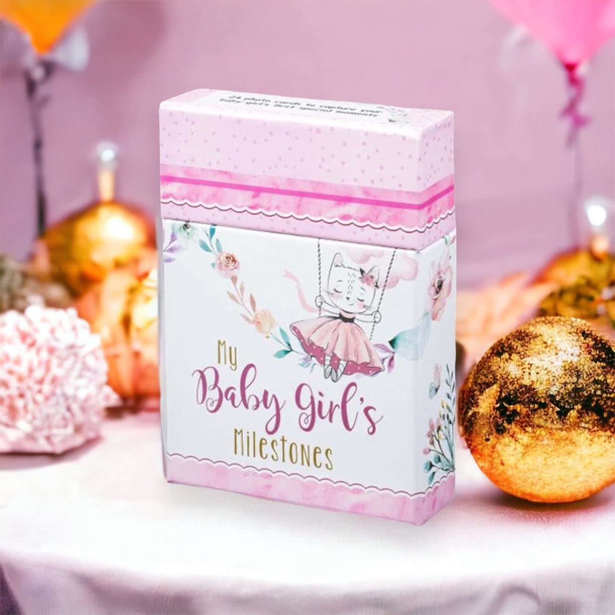 Baby Girl Milestone Cards