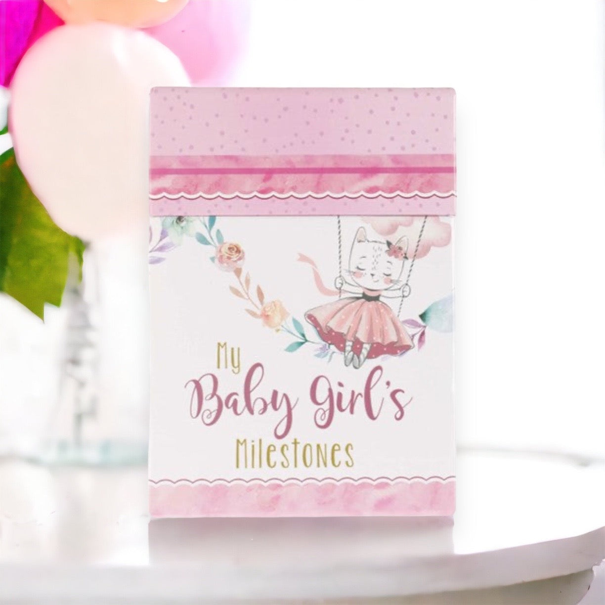 Baby Girl Milestone Cards