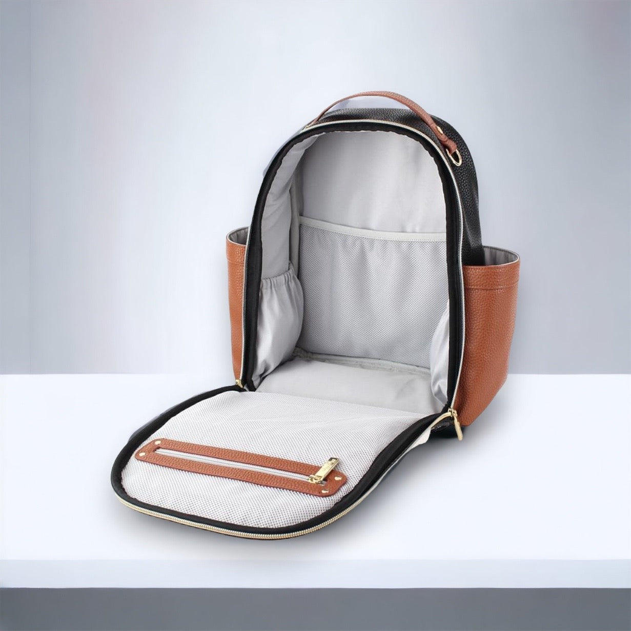 Mini Diaper Bag Backpack (coffee & cream)