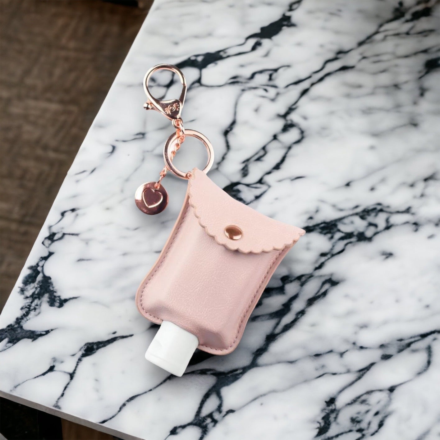 Cute ‘n Clean Hand Sanitizer Keychain (blush)