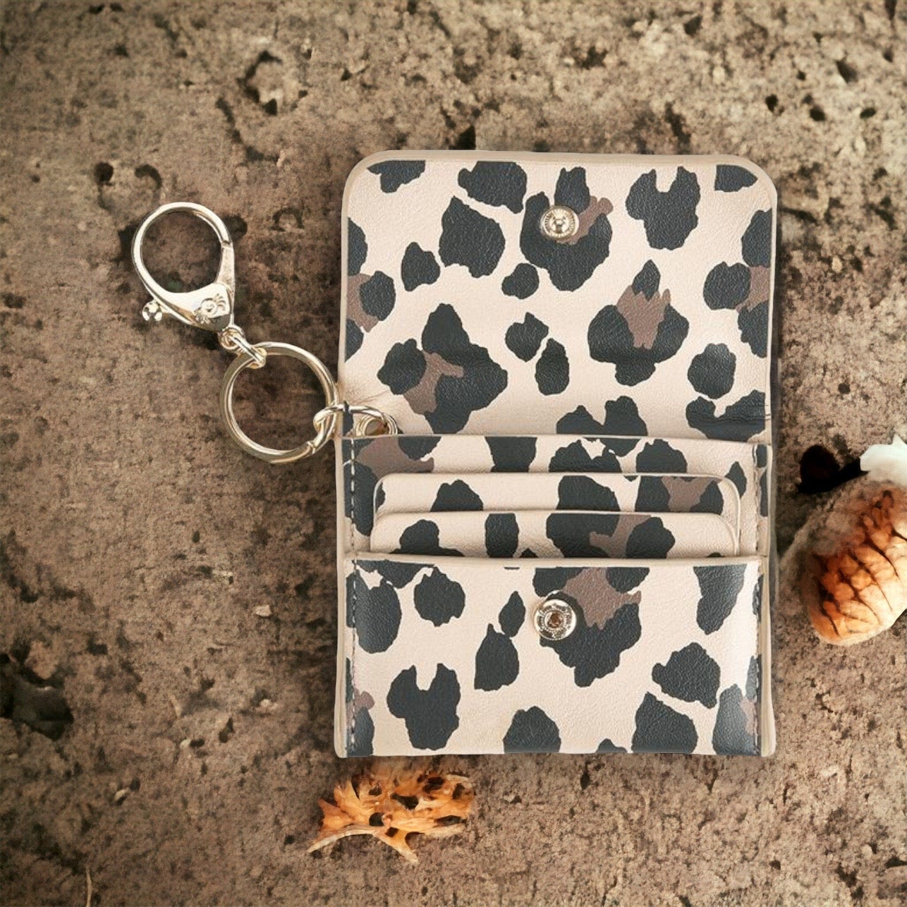 Mini Wallet Card Keychain (leopard)