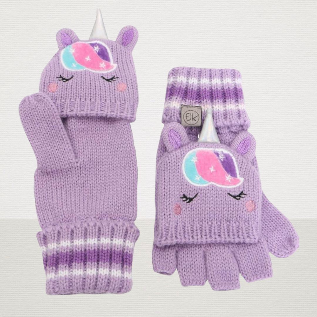 Unicorn Fingerless Gloves w/ Flap