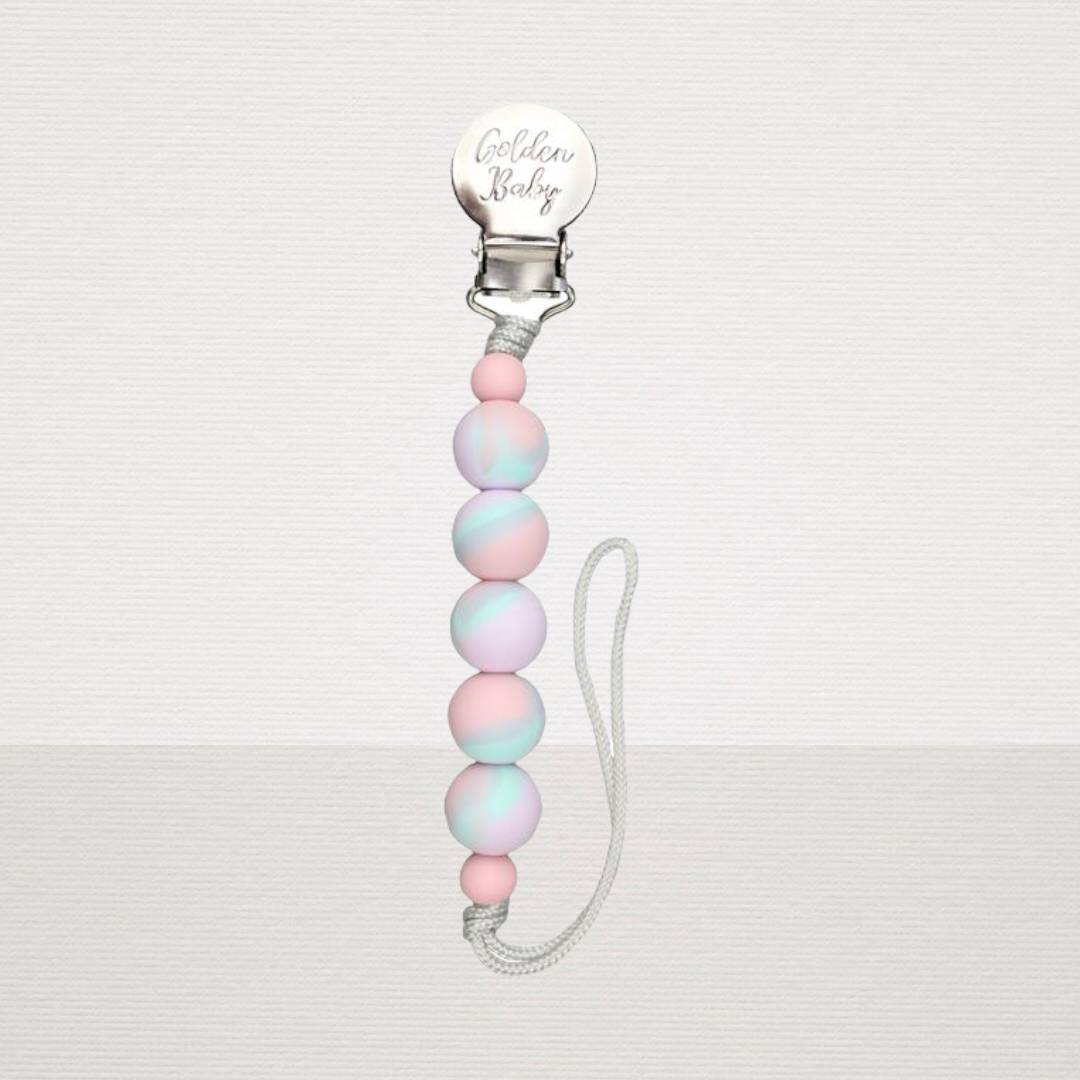 Cotton Candy Pacifier Clip