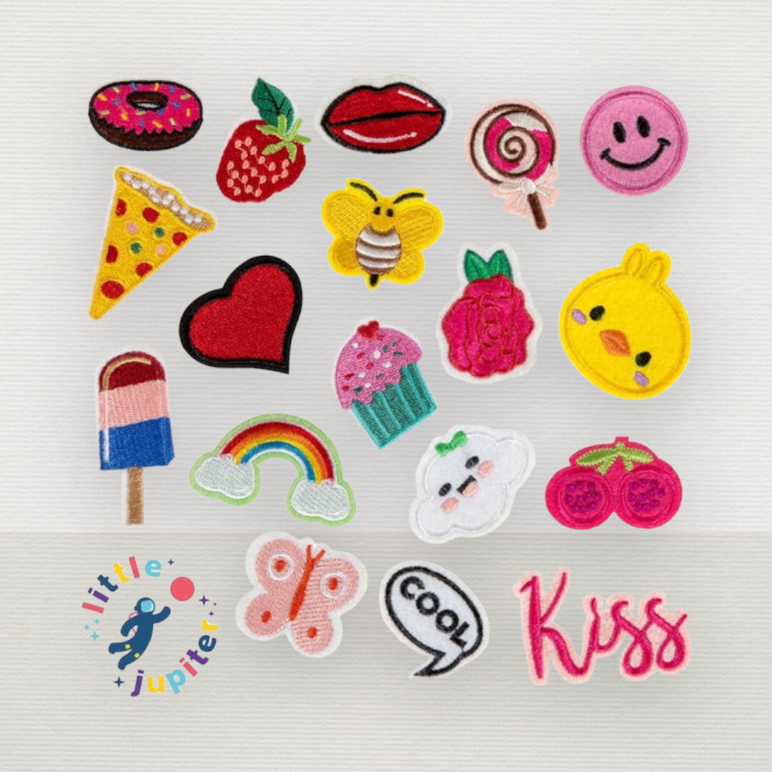 Pet Plushie Pink Unicorn set with 18pc Removable Patches