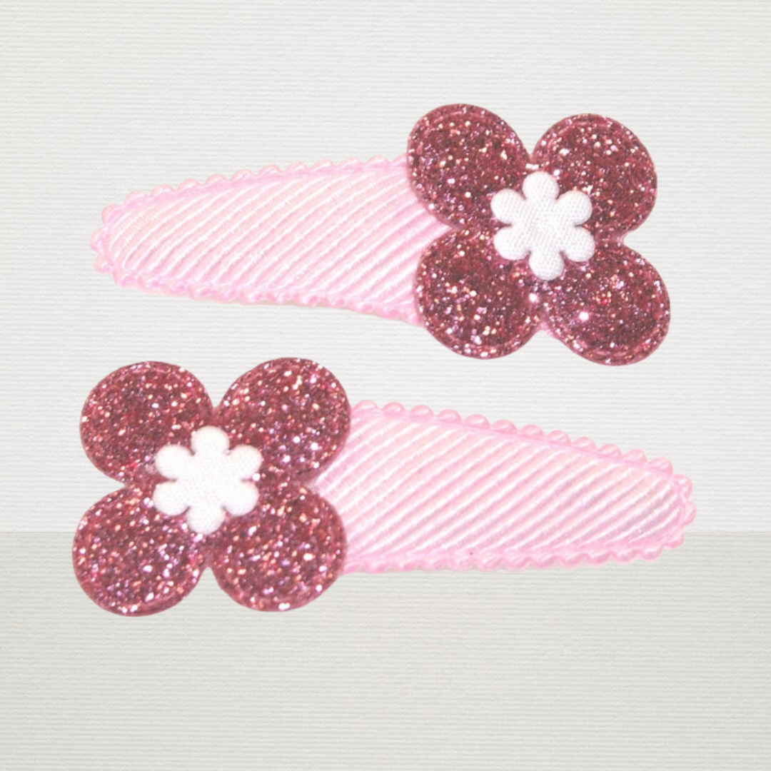 Glitter Daisy Hair Snaps