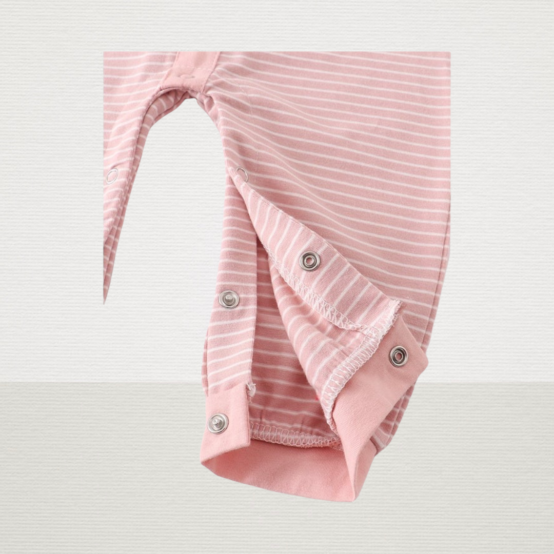 Pink Striped Hoodie Jumper
