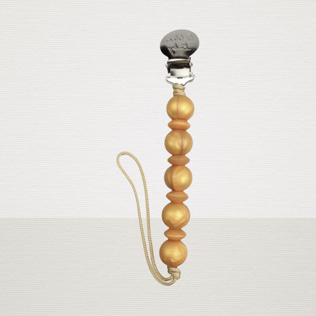 Golden Pacifier Clip
