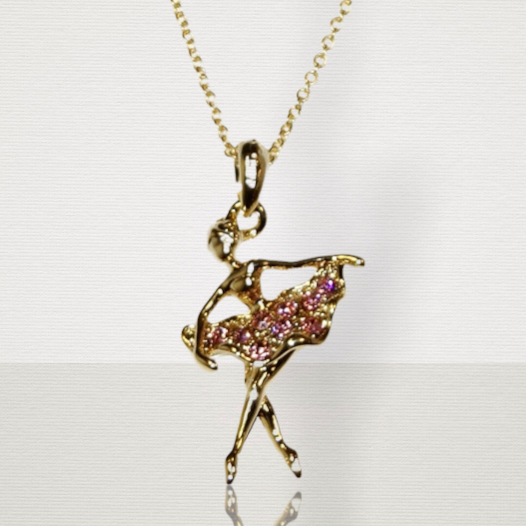 Diamond Ballerina Curtsey Necklace