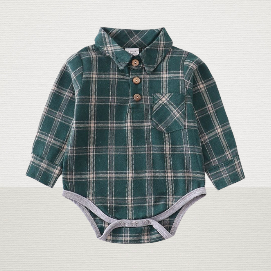 Green Plaid Bodysuit Shirt