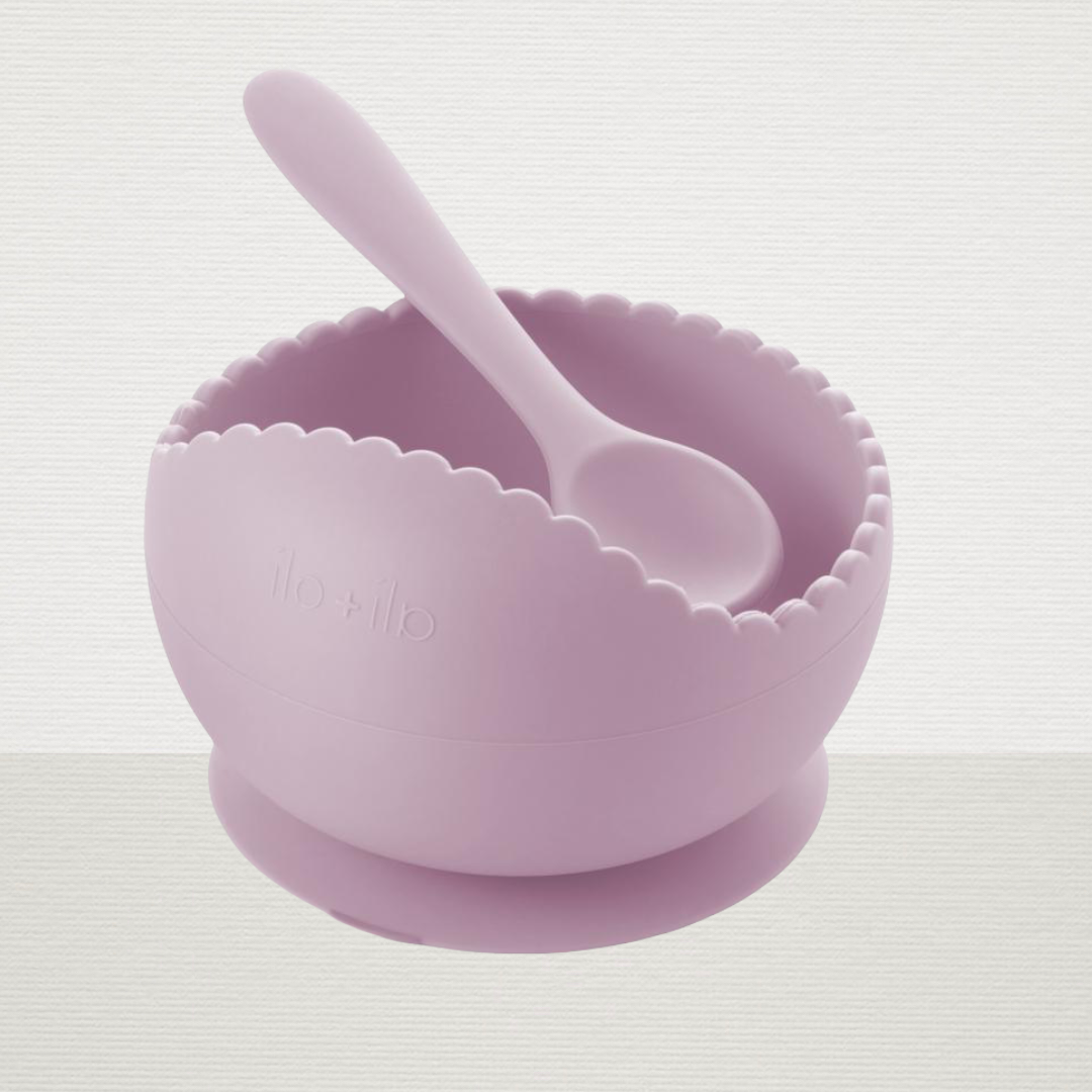 Wavy Bowl & Spoon Set (lilac)