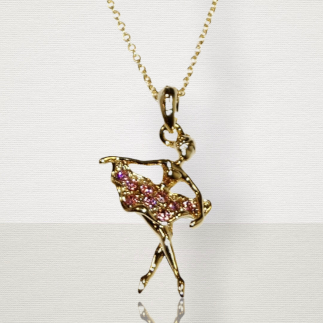 Diamond Ballerina Curtsey Necklace