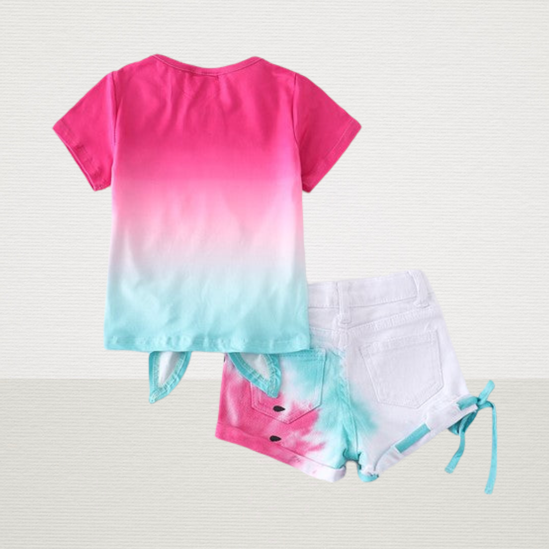 Watermelon Denim Short Set
