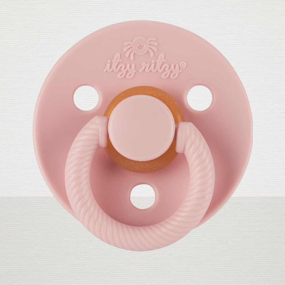2pk Ityz Soother Natural Rubber Pacifier (pink)